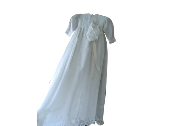 Autre Marque Mädchen Kleid Weiß Baumwolle  ref.62755