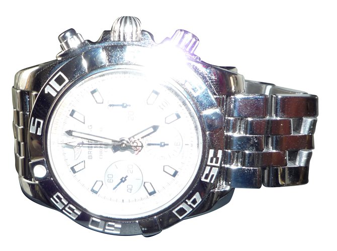Breitling Relojes finos Plata Acero  ref.62777