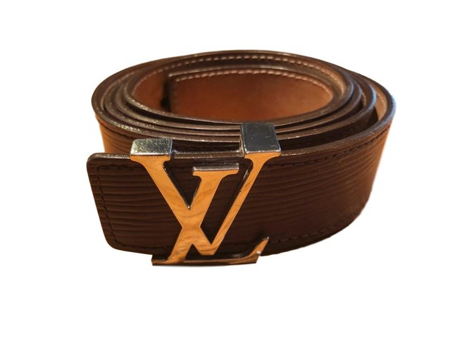 Louis Vuitton Cinturones Púrpura Cuero  ref.62792