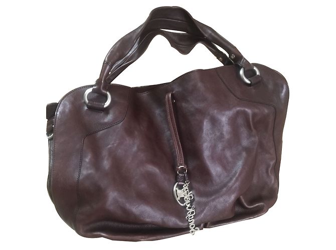 Bolso de mano Céline XL de piel marrón oscuro