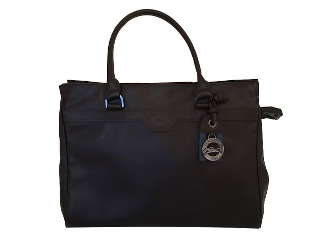 Bolsa Longchamp de couro marrom escuro Castanho escuro