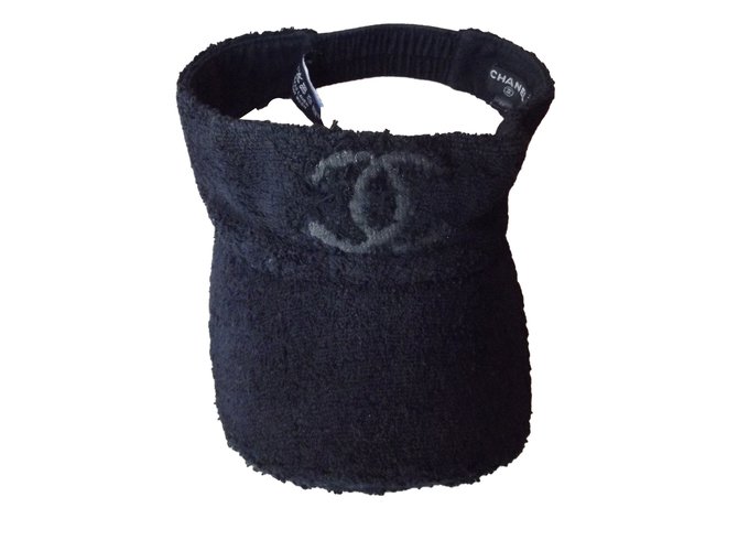 Chanel Hats Black Cotton  ref.62969