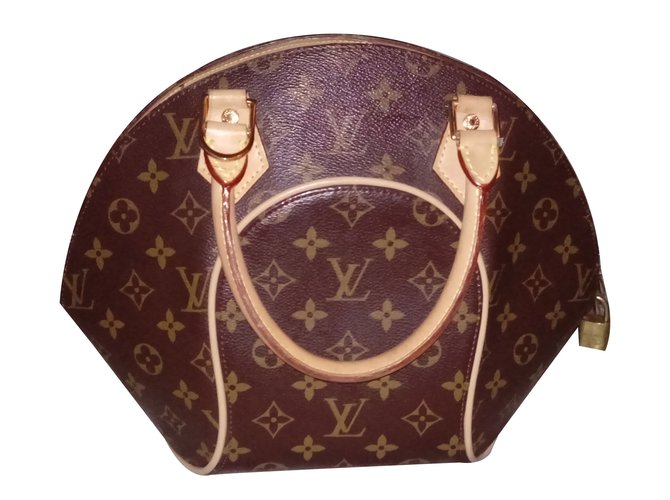 Bowling Louis Vuitton Bolsa Eclipse Marrom Couro