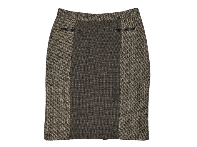 Etro Skirts Multiple colors Leather Wool  ref.63122