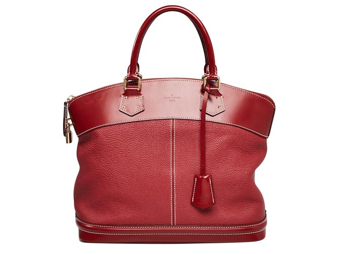 LOUIS VUITTON Tanami Suhali Leather Lockit MM Bag Red  ref.63149