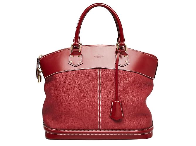 LOUIS VUITTON Tanmi Suhali Leather Lockit MM Bag Rosso