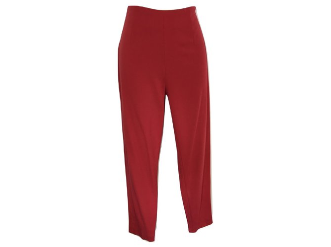 Moschino Cheap And Chic Pantalons Polyester Rouge  ref.63171