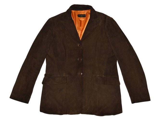Luciano Barbera Jackets Brown Leather  ref.63197