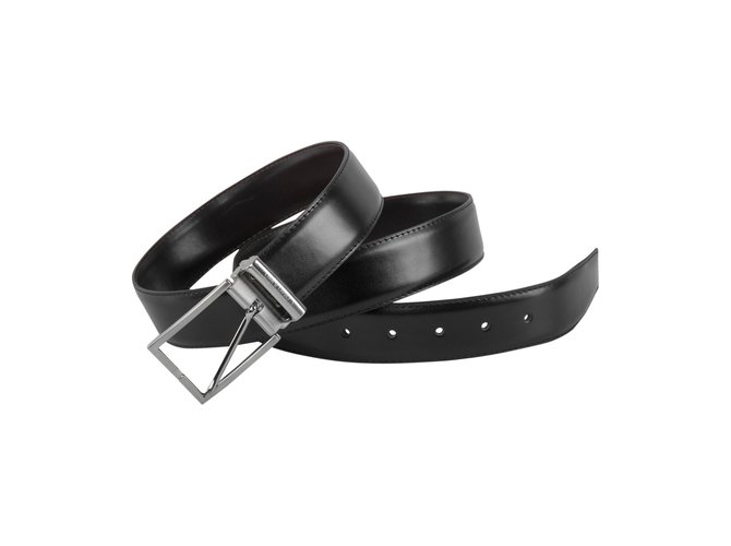 Calvin Klein Cinturones Negro Cuero  ref.63258