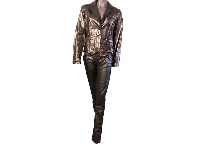 Completo pantalone Iceberg argento cotone