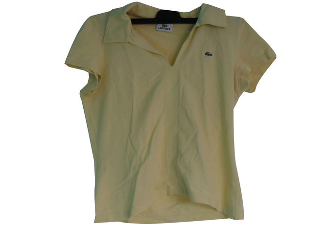 Lacoste Polo shirt Yellow Cotton  ref.63398