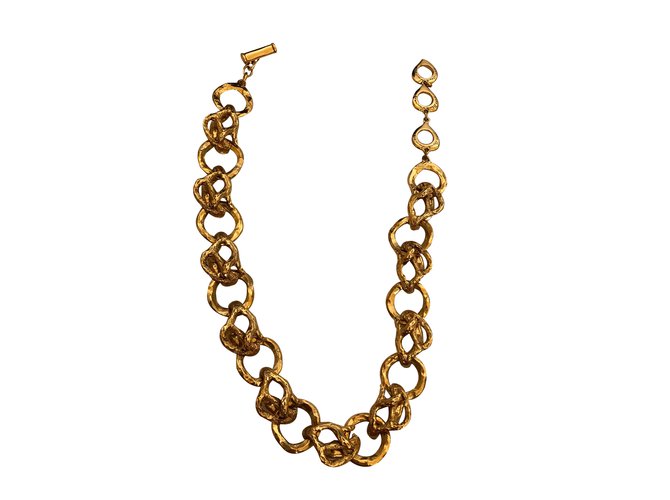 Yves Saint Laurent Halsketten Golden Metall  ref.63452