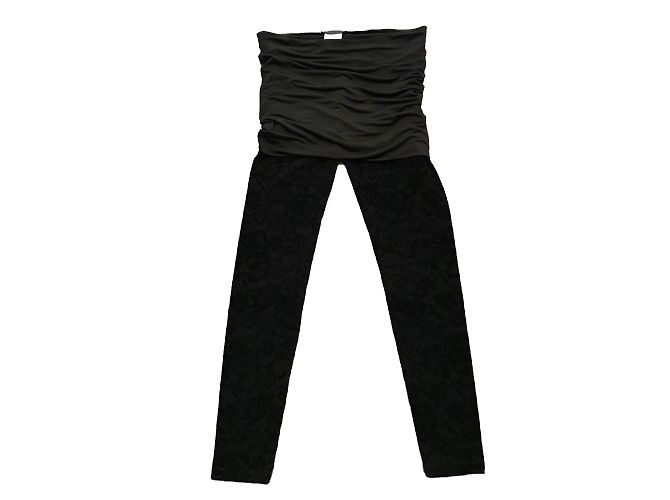 Pinko Rock-Leggings schwarz mit Samtmuster