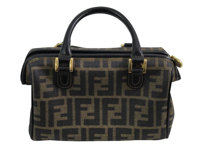 Fendi Borse Marrone Tela  ref.63512