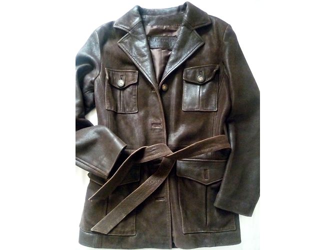 Autre Marque Sahara Lederjacke dunkelbraun
