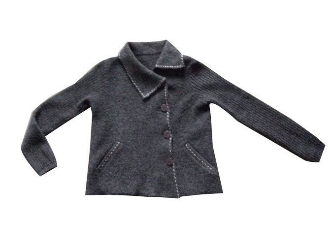 inconnue Knitwear Grey Wool  ref.63621