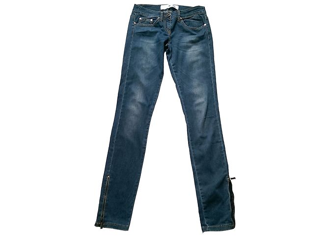 Jeans Slim de 5 Bolsillos Elisabetta Franchi Azul