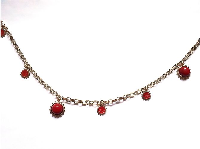 Collana Lunga Tory Burch Oro in Acciaio D'oro