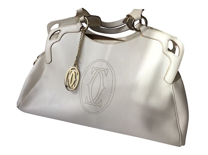 Bolsa Marchello Cartier em couro ébano