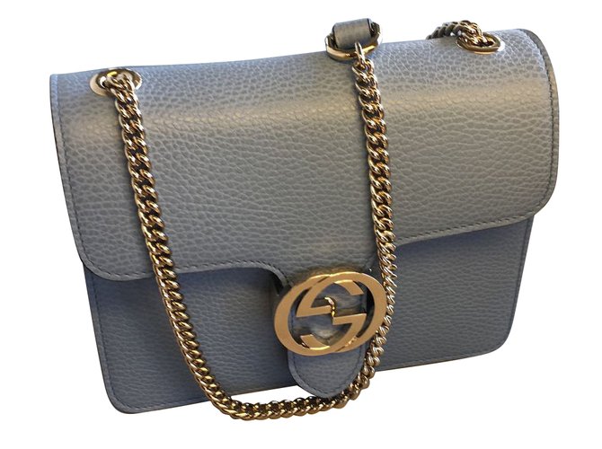 Gucci BAG Blue Leather  ref.63688