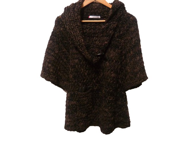 Autre Marque Knitwear Brown Black Wool  ref.63697