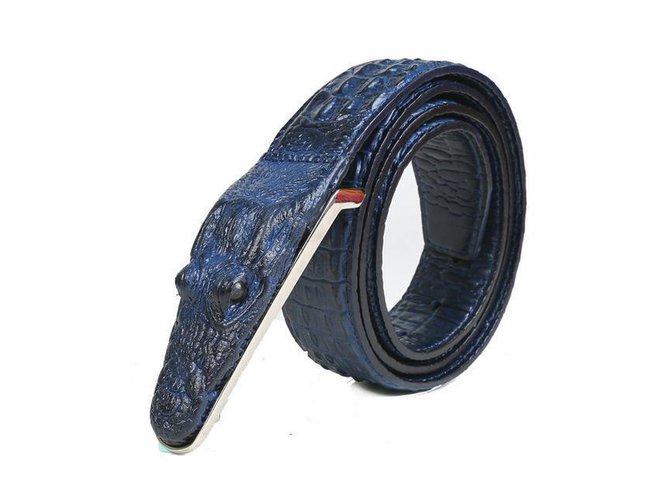 inconnue Cinturones Azul Cuero  ref.63729