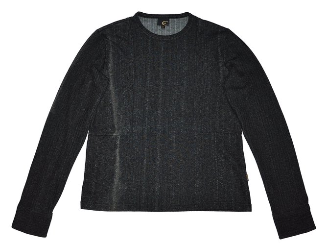Just Cavalli Sweaters Dark grey Cotton Polyester  ref.63731