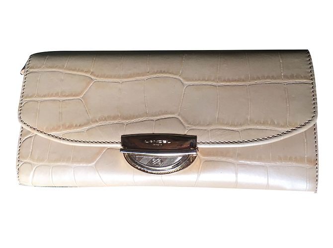 Cartera Lancel Adjani Cuero Exótico Dorado