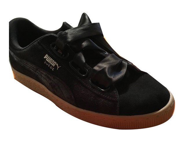 Puma Sneakers Black Deerskin  ref.63824