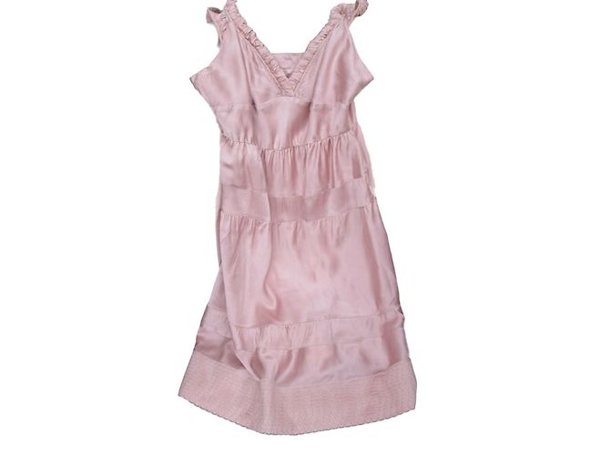 Abito in seta rosa Pinko