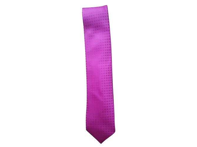 Hermès Cravatte Rosa Seta