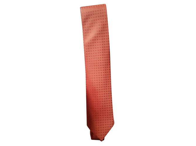 Hermès Krawatten Orange Seide  ref.63894