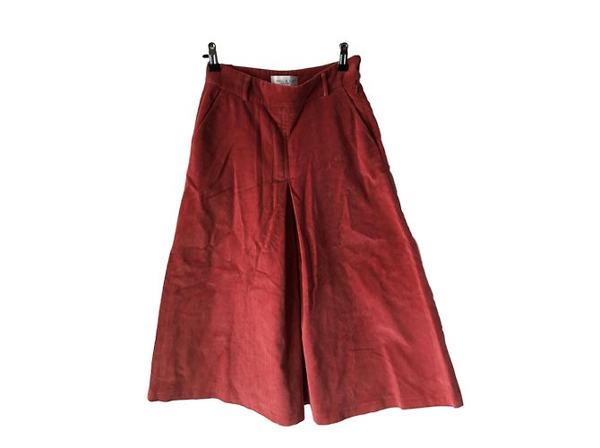 Paul & Joe Pantaloni culotte in velluto rosa