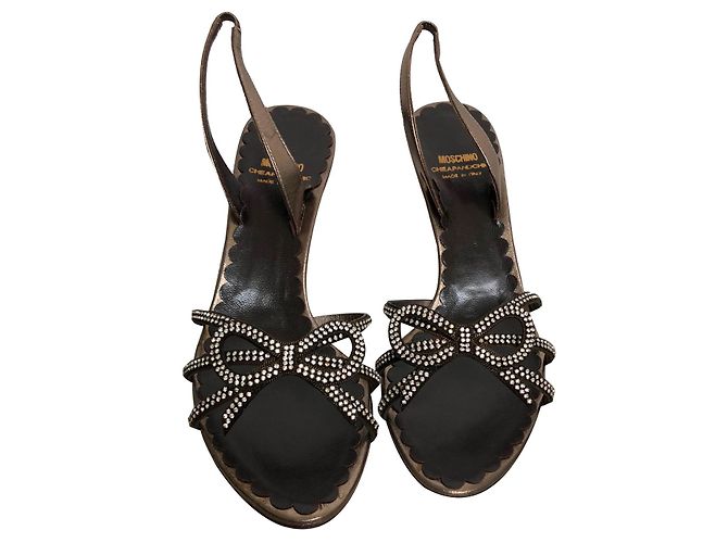 Sandali Moschino Cheap And Chic in Pelle Bronzo