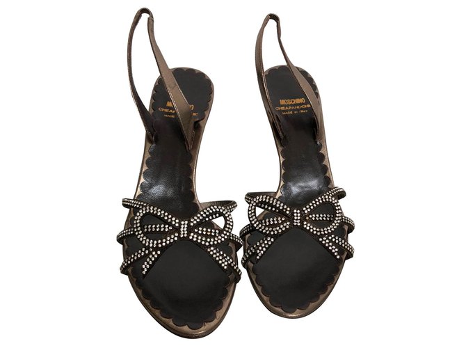 Moschino Cheap And Chic Sandals Bronze Leather  ref.64035