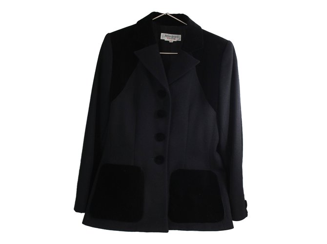 Yves Saint Laurent Jackets Black Wool  ref.64046