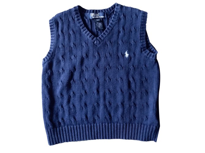 Polo Ralph Lauren Sweaters Blue Navy blue Cotton  ref.64104