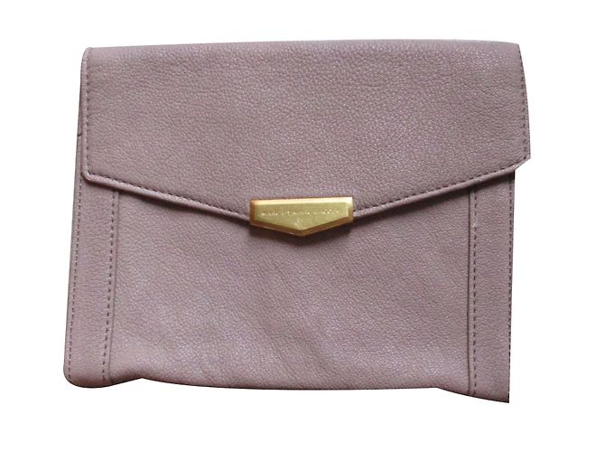 Marc by Marc Jacobs Clutch aus Leder Grau