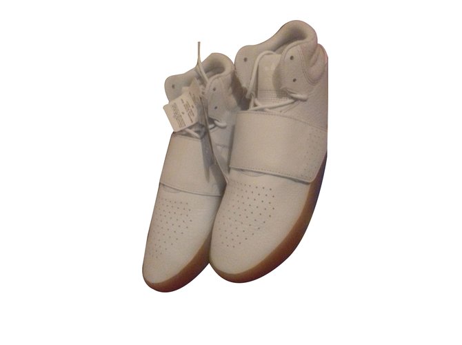 adidas Invader Strap Sneakers Weiß Leder  ref.64126