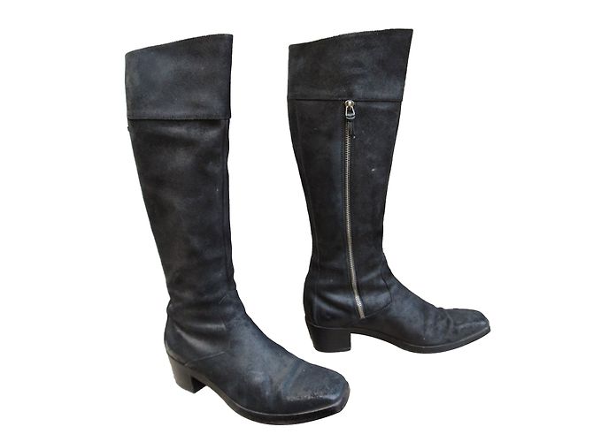 Botas Balenciaga de gamuza negra Talla 39 Negro