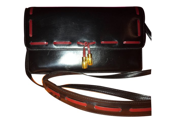 Hermès Handtaschen Schwarz Leder  ref.64204