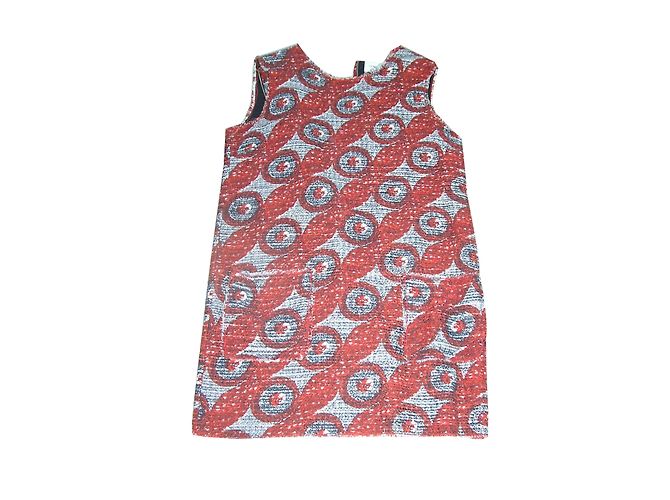 Vestido Laurence Dolige de algodón rojo con estampado wax Talla M Roja