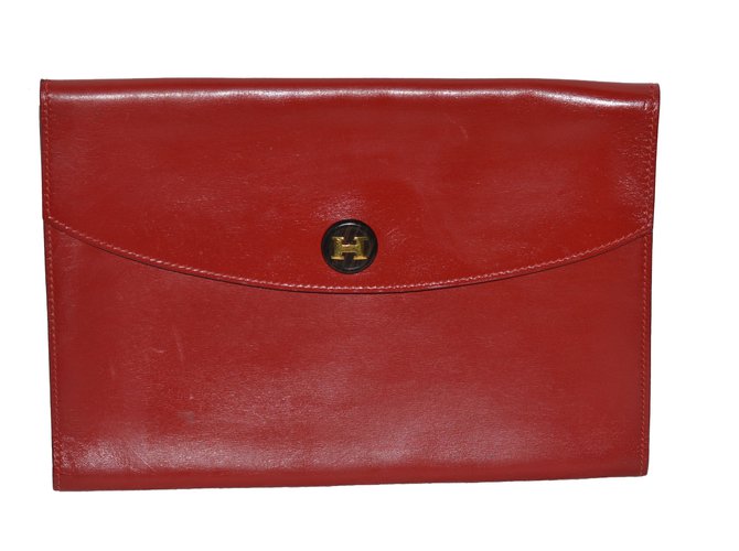 Hermès Rio Red Leather  ref.64235