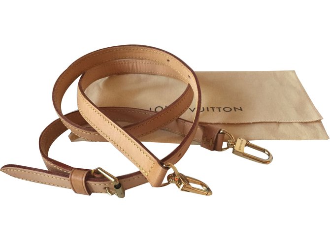 Louis Vuitton Beige Logo Canvas Adjustable Shoulder Bag Strap Louis Vuitton