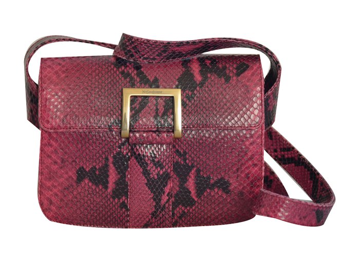 Yves Saint Laurent Handbags Python print Leather  ref.64241