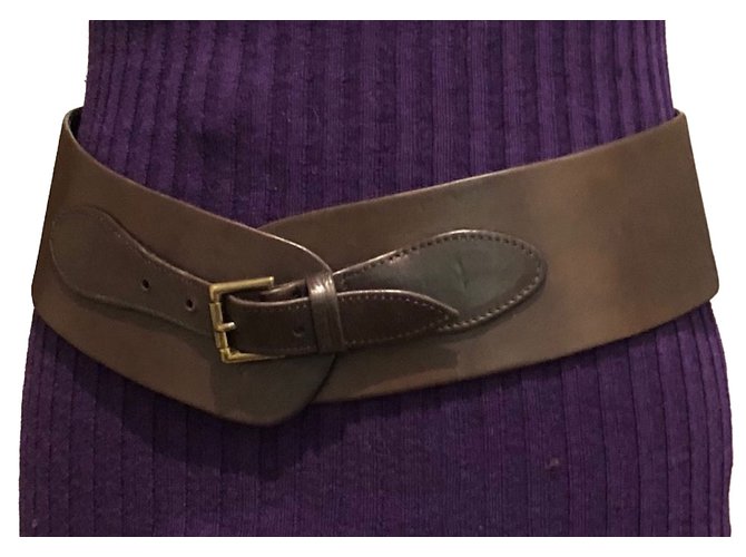 Autre Marque Belts Dark brown Leather  ref.64246