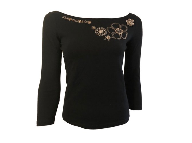 Moschino Cheap And Chic Tops Black Cotton  ref.64271