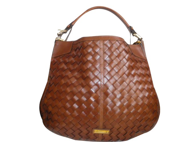 Burberry Handbags Brown Leather  ref.64275
