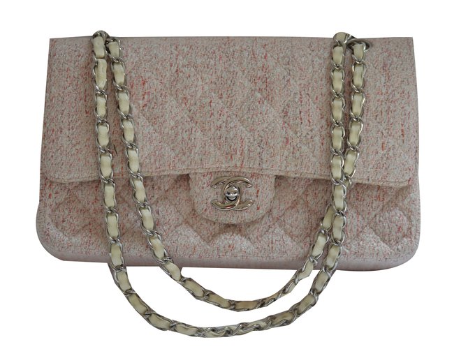 Chanel Timeless Pink Tweed  ref.64290