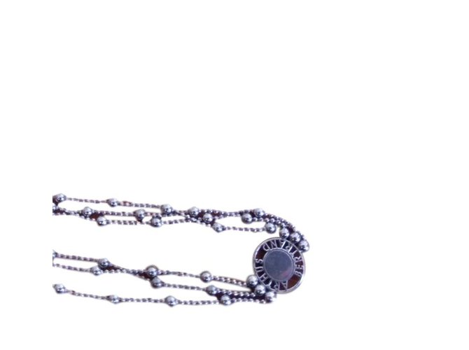 Autre Marque Long necklaces Grey Silver  ref.64293